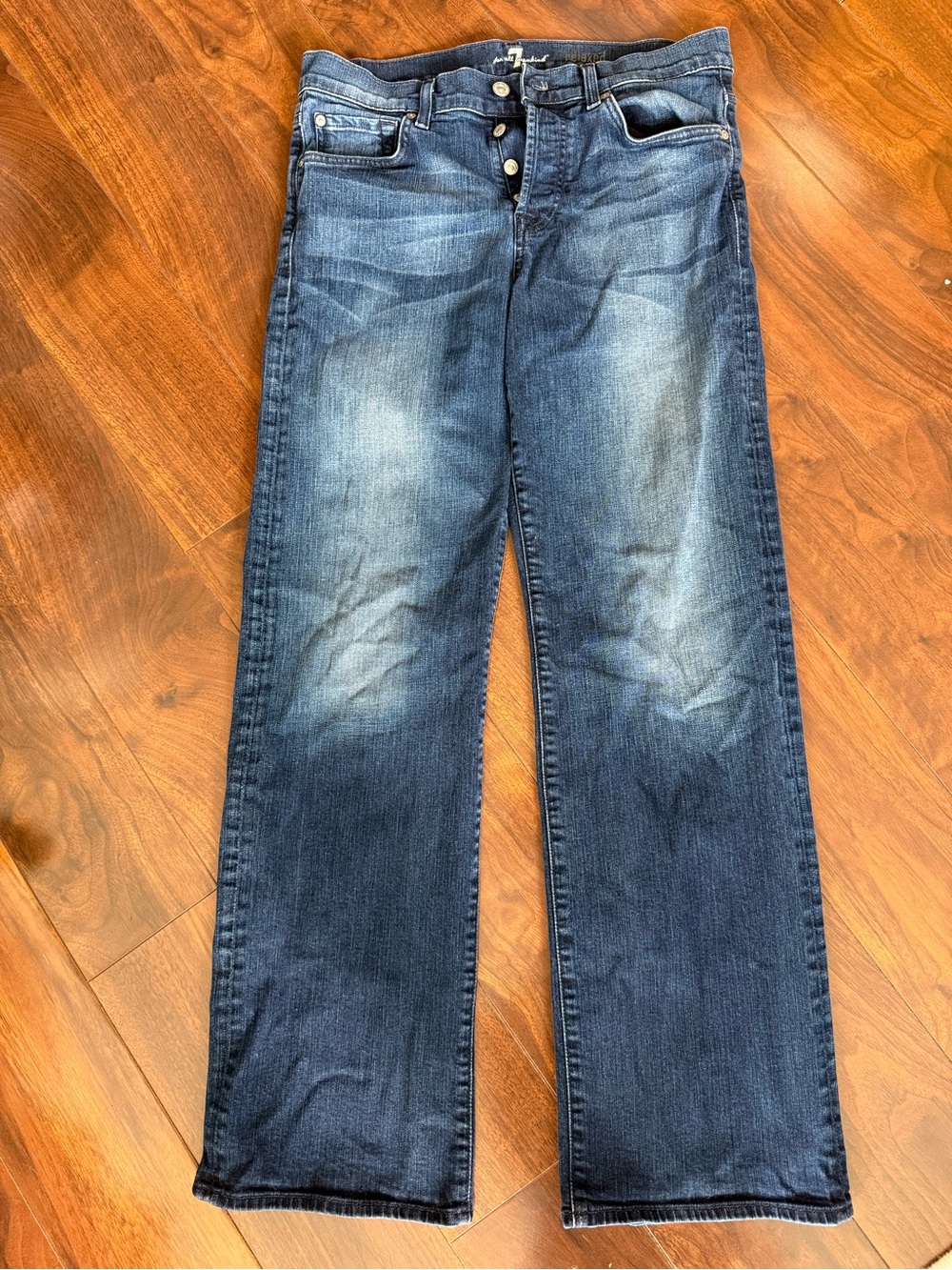 7 For All Mankind Men's Dark Blue Relax Cut Jeans size 31 inseam 31